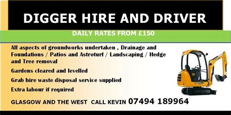 mini digger hire east ayrshire|mini digger and driver hire.